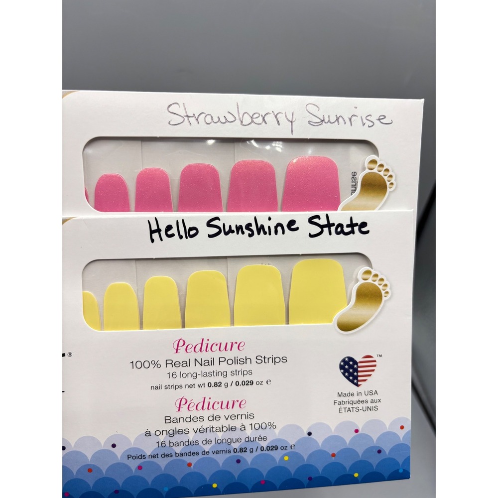 Lot of 5 Color Street Pedicure Nail Polish Strips Moonburst Kilowatt - Picture 3 of 4